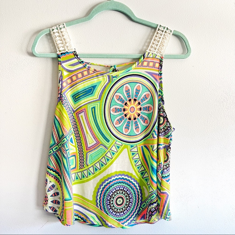 Surf Gypsy Multicolor Geometric Tank Top